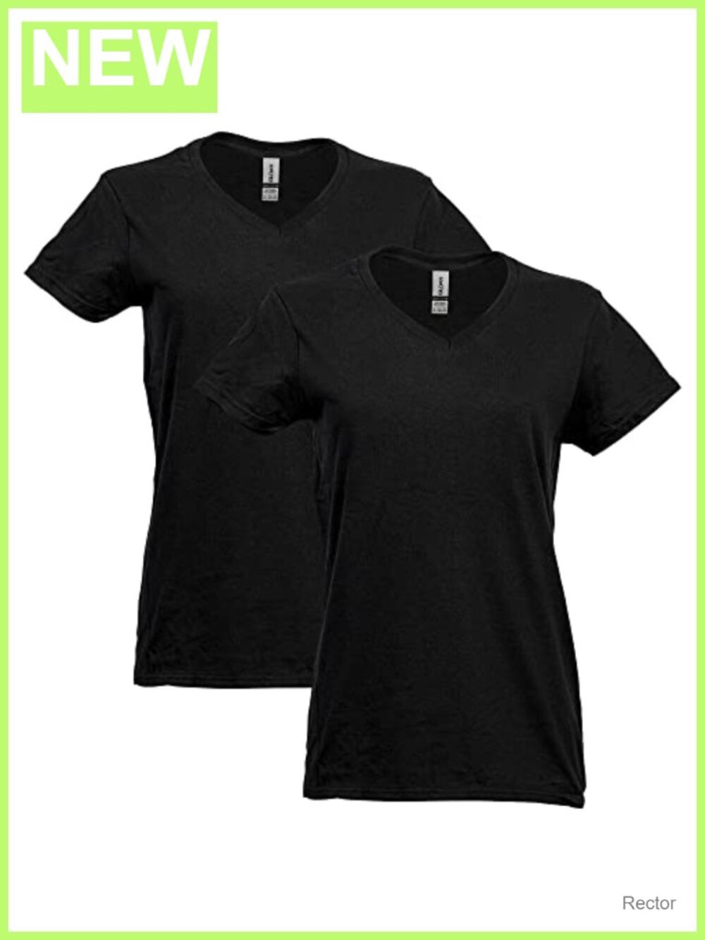 Gildan Heavy Cotton V-Neck T-Shirt 2-Pack Semi-Fitted Tee